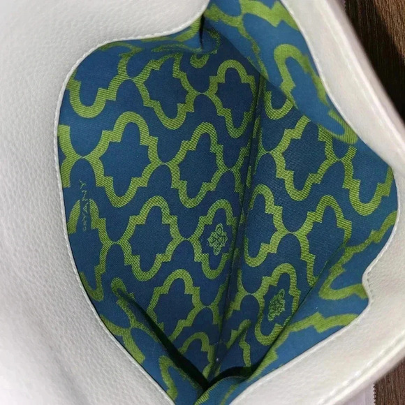 OrYANY Leather Large Color Block Mint Green/ Grey Shoulder Bag - Picture 10 of 13